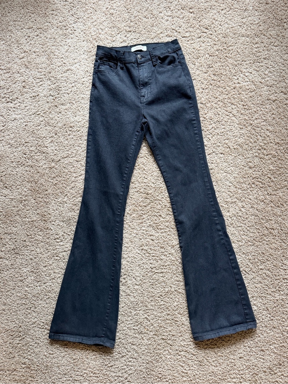 Women’s Vibrant High-Rise Black Flare Jeans Size 5 26x32